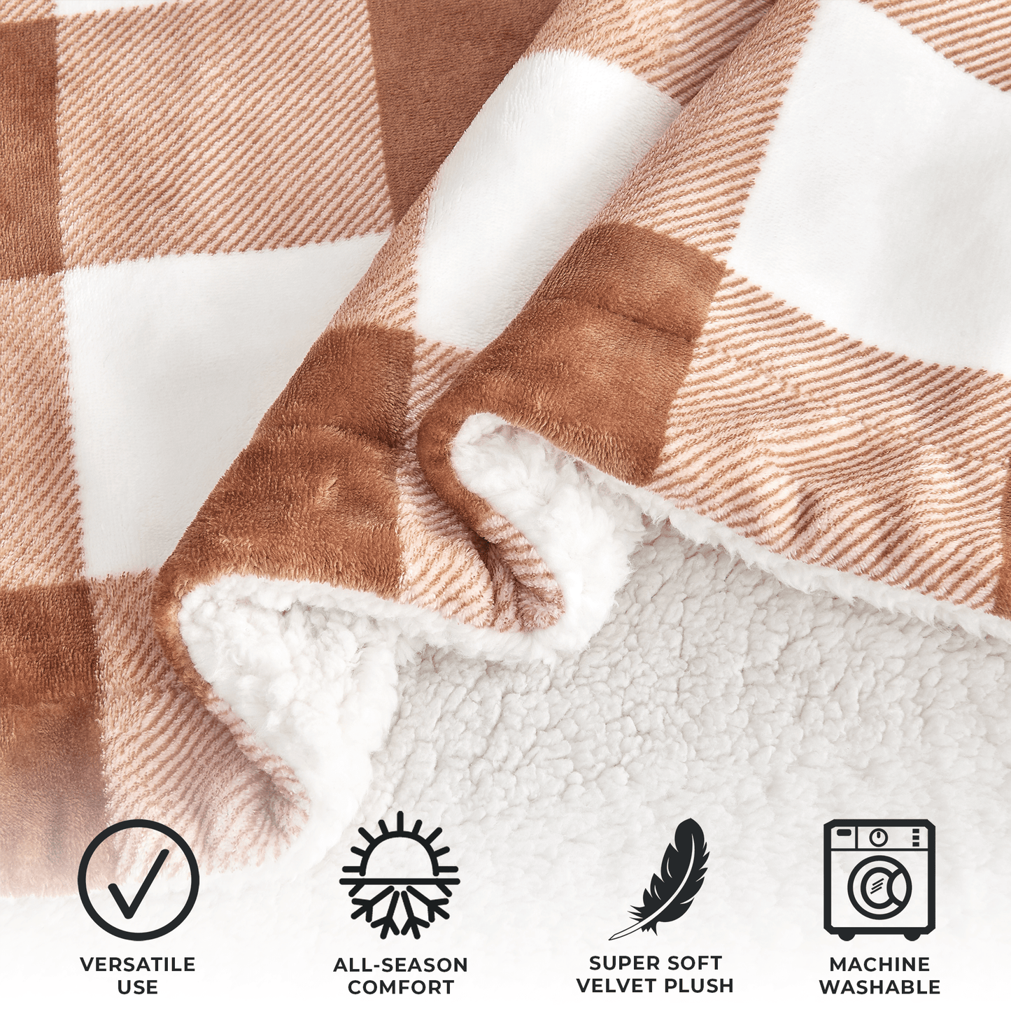 X Velvet Plush Sherpa Luxury Bed Blanket - Kinsley Collection