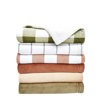 X Velvet Plush Sherpa Luxury Bed Blanket - Kinsley Collection