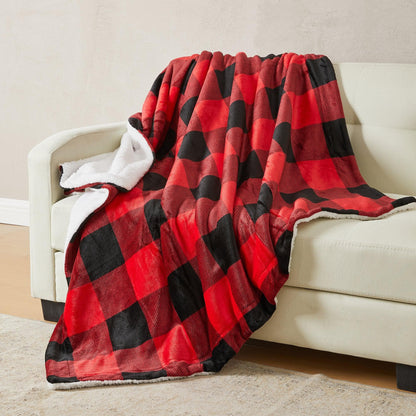 X Velvet Plush Sherpa Luxury Bed Blanket - Kinsley Collection