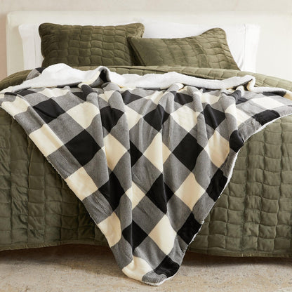 X Velvet Plush Sherpa Luxury Bed Blanket - Kinsley Collection