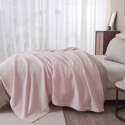 X 100% Cotton Waffle Weave Blanket - Mikala Collection