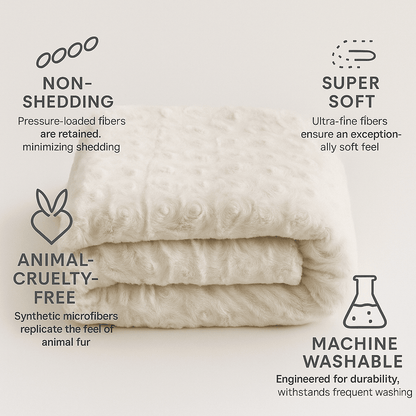 X DaDa Bedding Luxury White Roses Fluffy Soft Throw Blanket