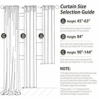 X 63in Blackout Linen Curtains 2 Panels Dusty Blue 52x63in