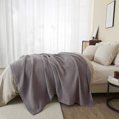 X 100% Cotton Waffle Weave Blanket - Mikala Collection