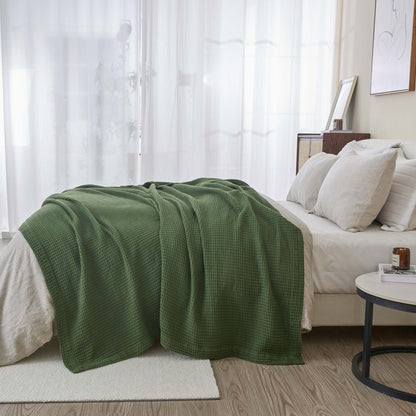 X 100% Cotton Waffle Weave Blanket - Mikala Collection