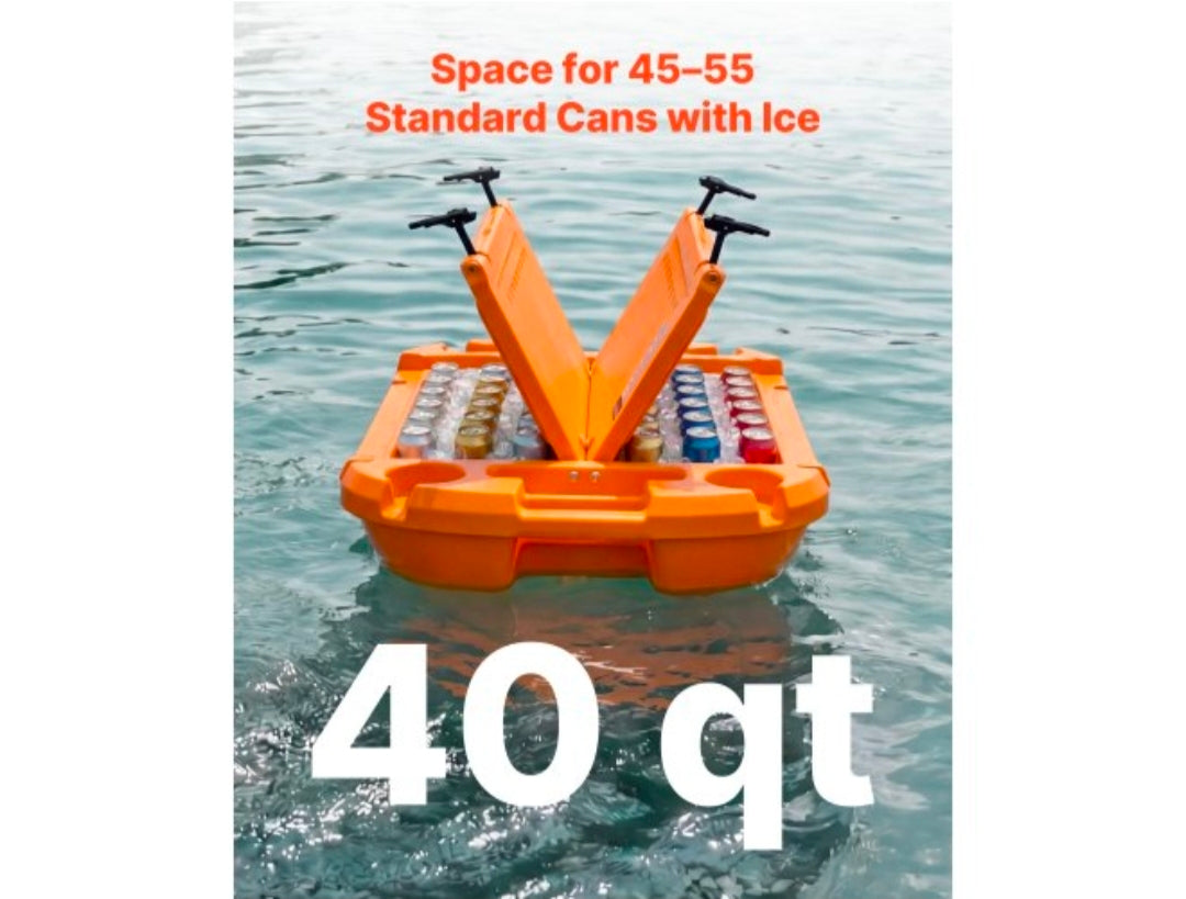 X 40 QT Floating Ice Chest with Dry Storage & Tow Rope