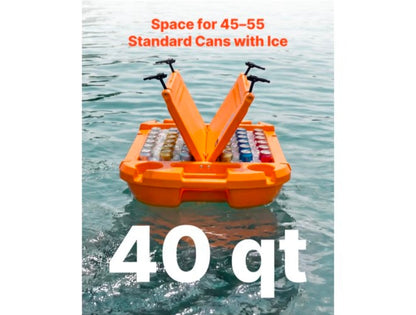 X 40 QT Floating Ice Chest with Dry Storage & Tow Rope
