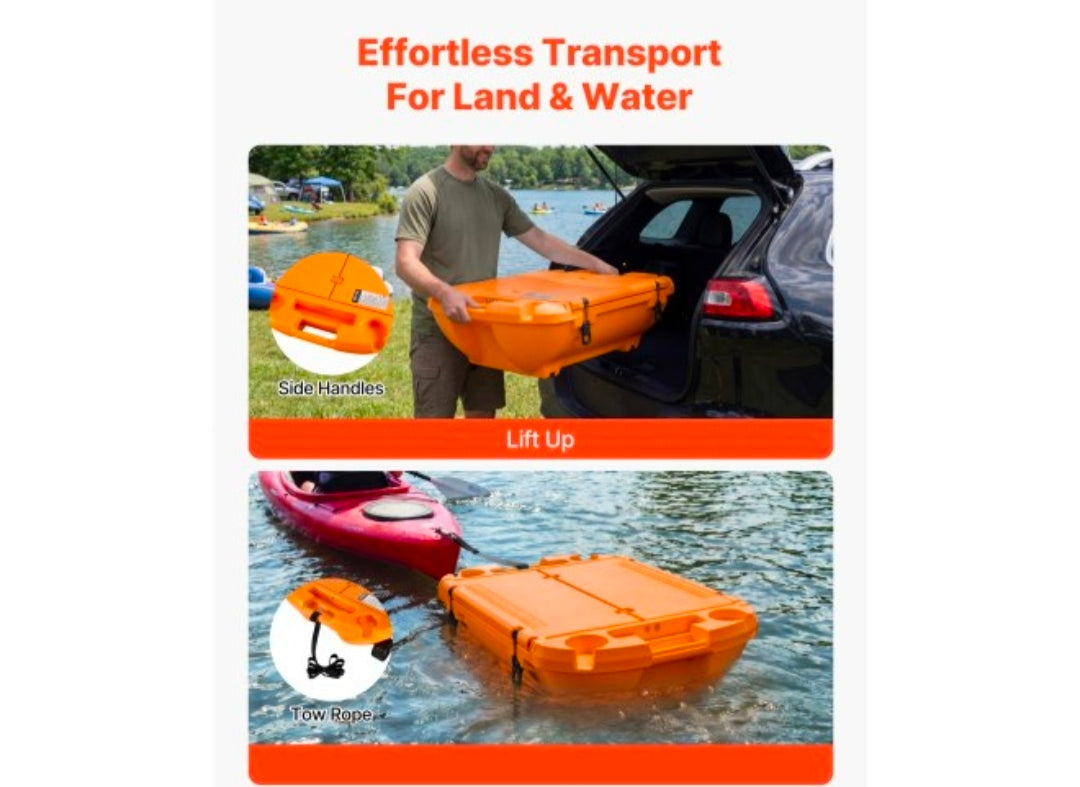X 40 QT Floating Ice Chest with Dry Storage & Tow Rope