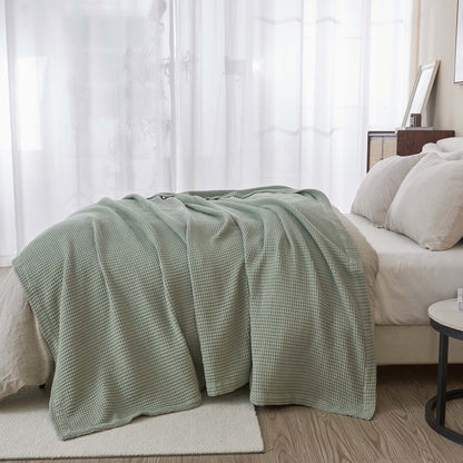 X 100% Cotton Waffle Weave Blanket - Mikala Collection