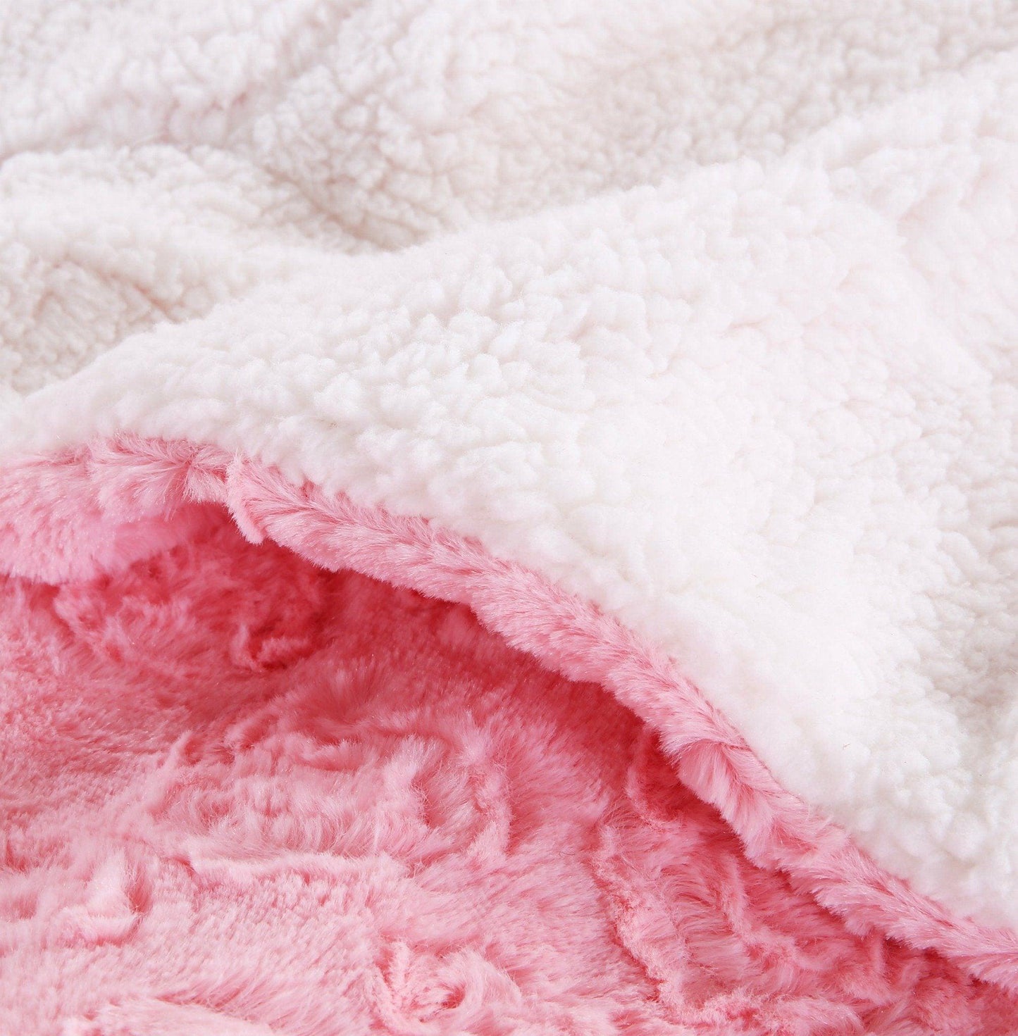 X DaDa Bedding Luxury Blossom Pink Rose Buds Throw Blanket